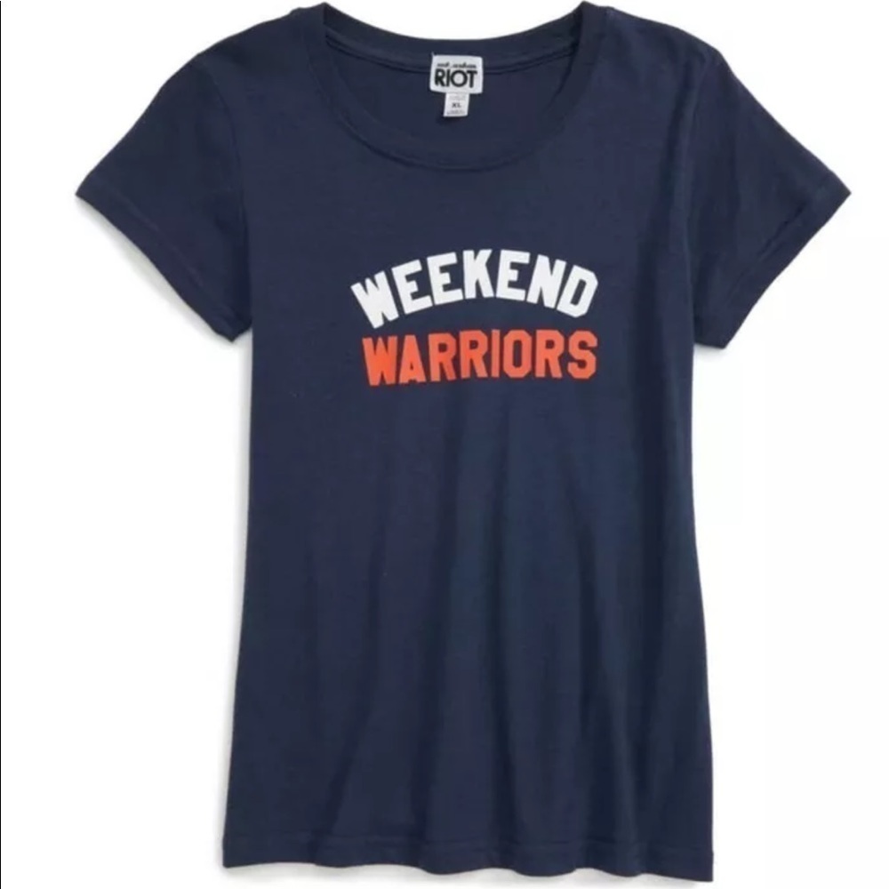 NEW Sub-Urban Riot Tee Shirt Weekend Warriors Navy Size Youth Medium